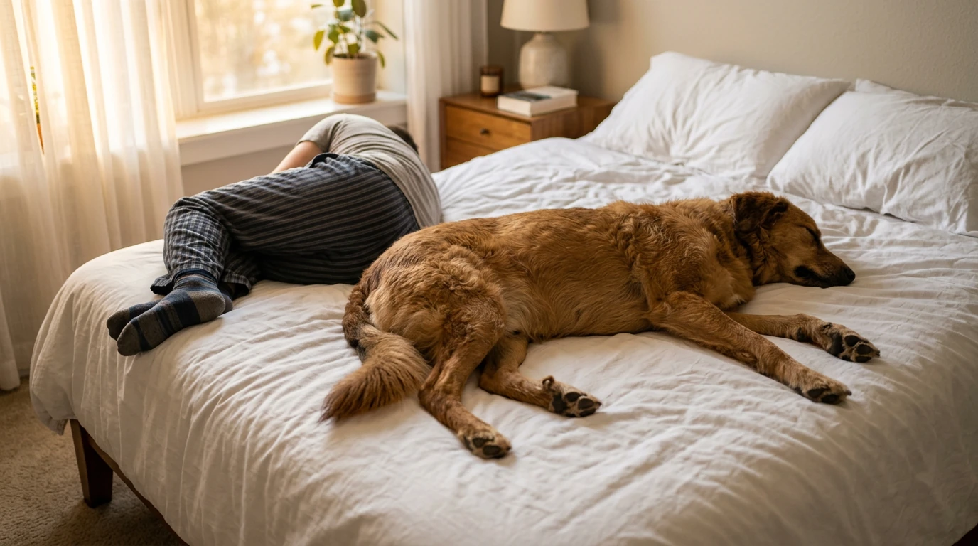 The King-Sized Struggle - Why We Willingly Lose the Battle for the Bed Every Night