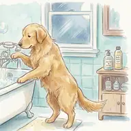 Bath Time Usually Means Hide-and-Seek, But This Dog Had Other Plans!